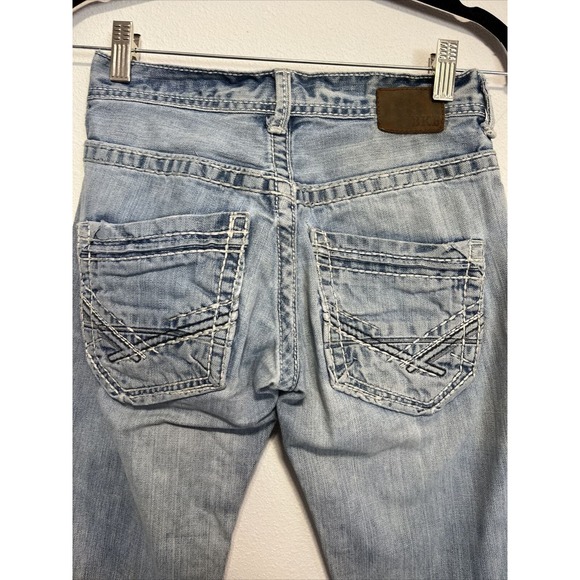 BKE Buckle Carter Straight Leg Blue Denim Jeans 25R Light Wash Boys/Mens - Picture 4 of 4